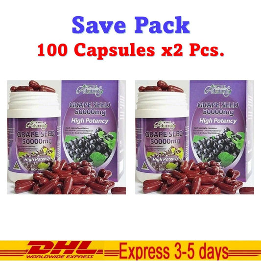 2x Ausway grape seed 50000 mg Skin Care Enhances Immunity Treat Melasma Freckle