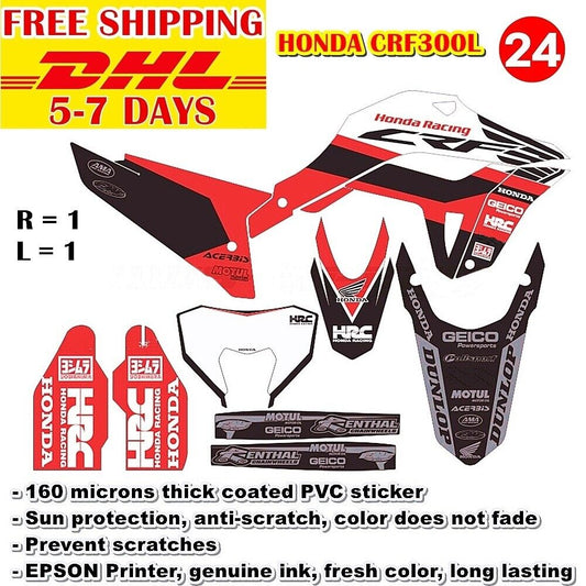 Stickers Graphics Kits For Honda CRF 300 L Motocross Whole Bike Decals Decal 24