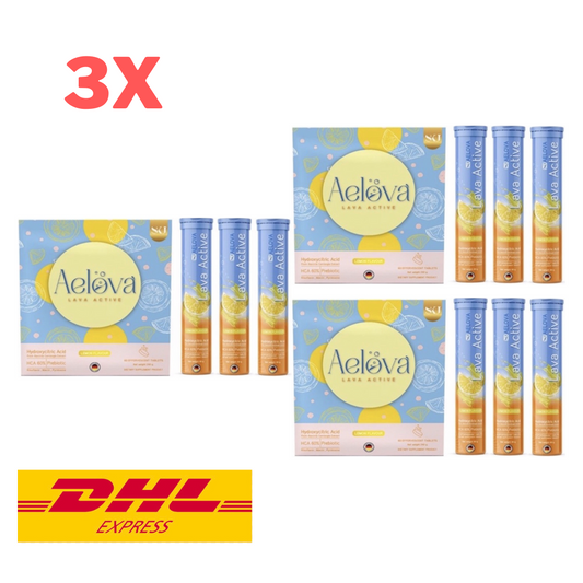 3x Aelova Lava Active Diet Supplement Weight Control Slim Effervescent Tablet