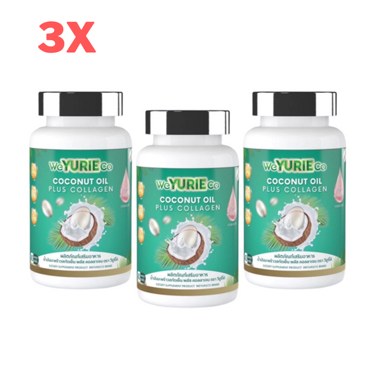 3x Yurie Coco Collagen Coconut Oil Cold Pressed Weight Control We Yurie Co 40's