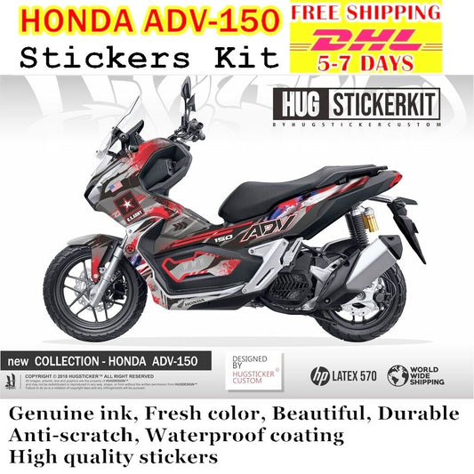 Stickers Kit For Honda Adv 150 y 2021 22 Genuine Ink Anti Scratch Waterproof 11