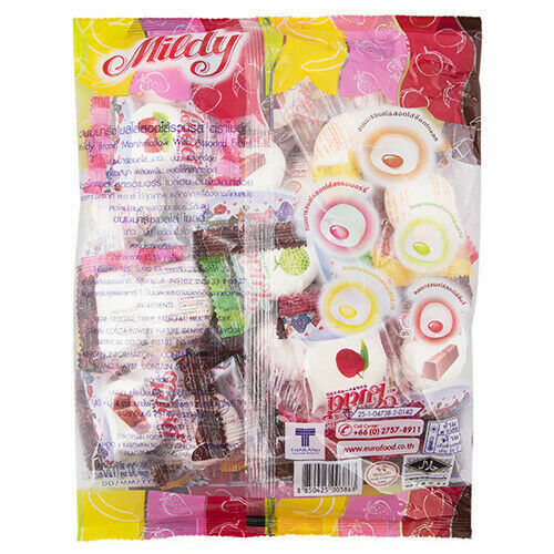 2x Mildy Marshmallow Assorted Filling Chocolate Strawberry Mole Lime Banana 120g
