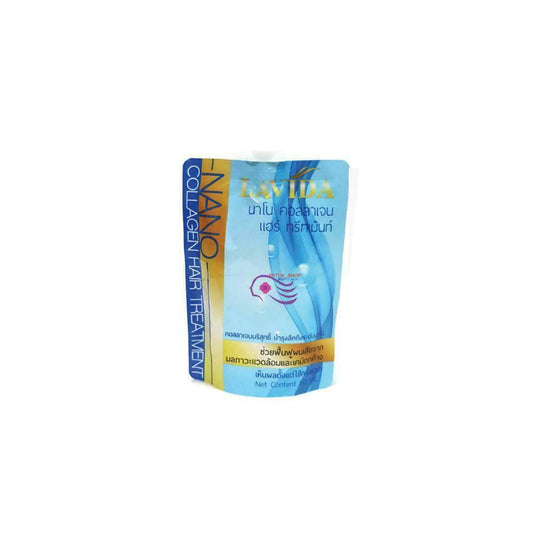 Lavida Nano Collagen Hair Treatment 60 ml hair look thick and soft. Natural