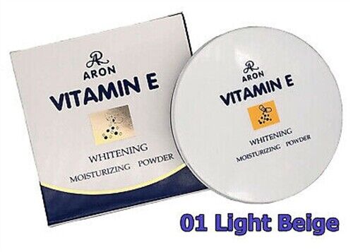 AR Vitamin E Face Powder Whitening Moisturizing protect UVA UVB #01 Light Beige