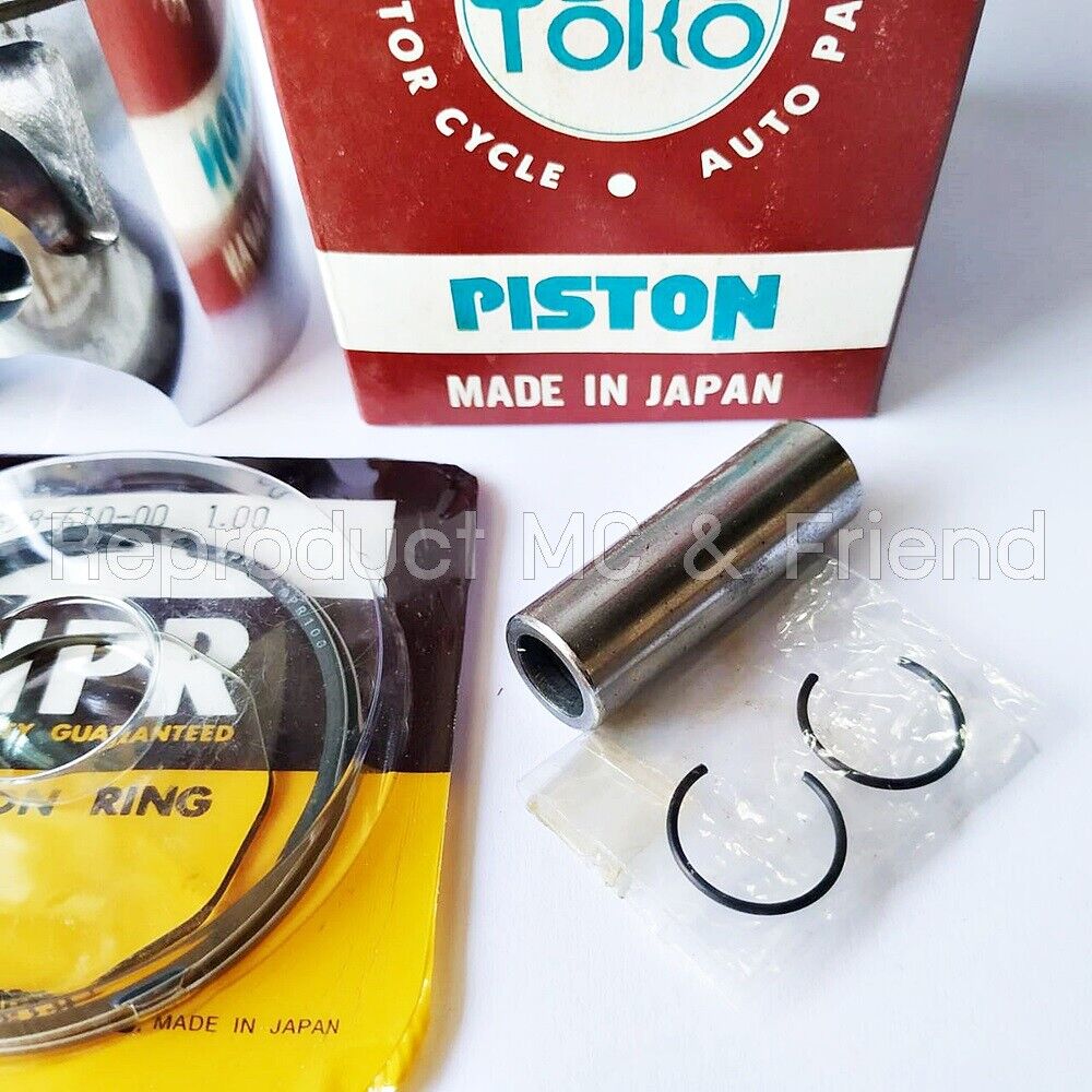Yamaha DT100 (1976-1980) MX100 (1979-1983) Piston + Ring + Pin Set OS 1.00 New