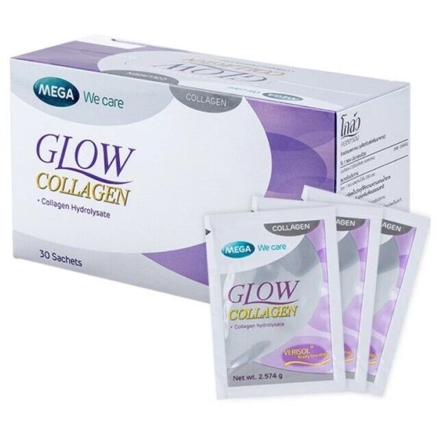 Mega We Care Glow Collagen Reduce Wrinkles dark spots Skin Clear whitening