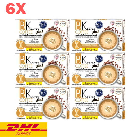 6x BK7 Seven Coffee Instant Slimming 3 in 1 for Health Natural Diet Sugar-Free