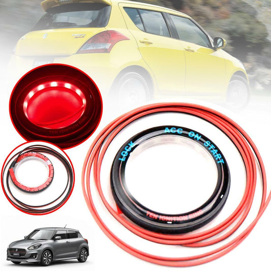 Red LED Ignition Switch On Key Hole Ring Light 4cm Fit Suzuki Swift 2012-18