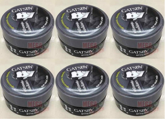 6 x 25g GATSBY Hair Styling Wax Mat and Hard From JAPAN Harajuku Style