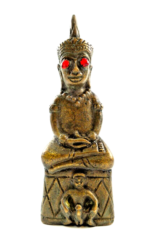 Thai Amulet Phra Ngang Red Eyes Palad Kik Love Luck Charm Talisman