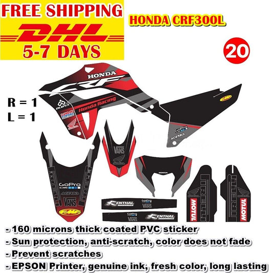 Stickers Graphics Kits For Honda CRF 300 L Motocross Whole Bike Decals Decal 20