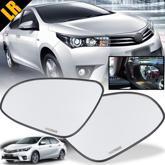 Side Wing Mirror Glass Lens Left Right LR For Toyota Corolla E170 Sedan 2014-18