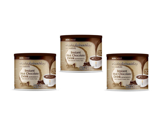 3x Boncafe Bonchoco chocolate Powder Instant Drink Hot & Iced Beverage Cafe Home