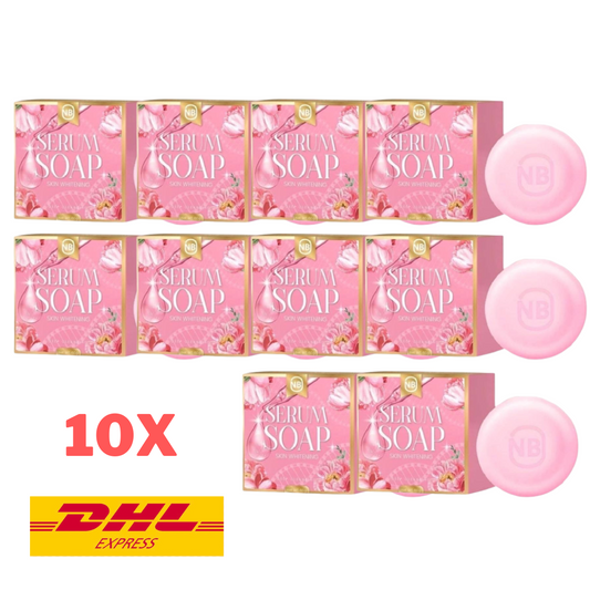 10x NB Serum Soap Bar Skin Brightening for Face Body Reduce Dark Spots Acne 60g