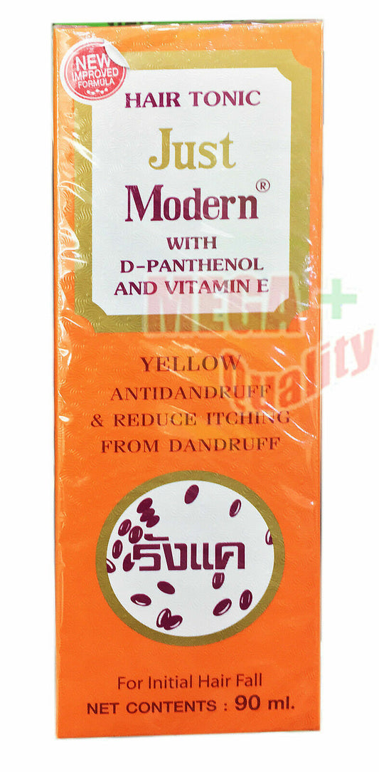 Just Modern Hair Tonic Yellow Antidandruff Reduce Itching Initial Hair Fall 90ml