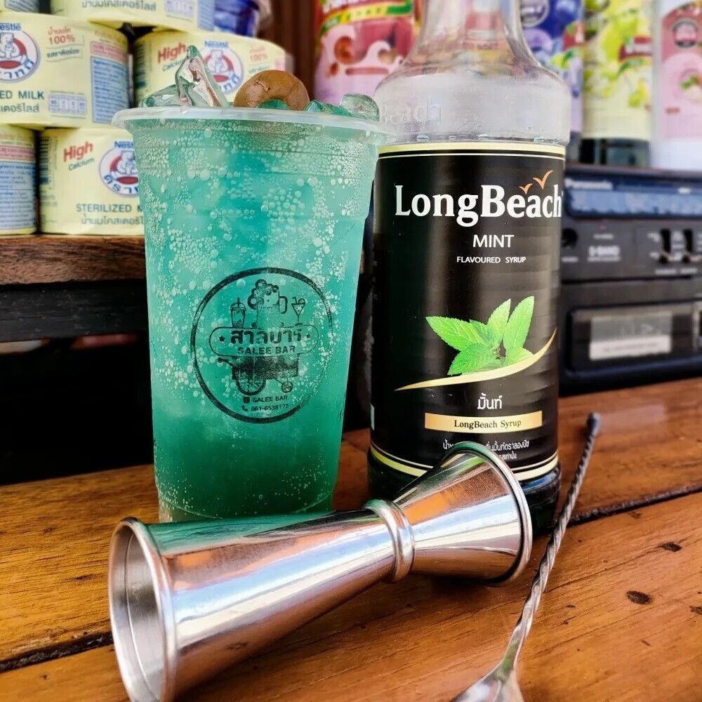 3x LongBeach Mint Syrup concentrated nectar mixed drink Cafe Restaurant Party