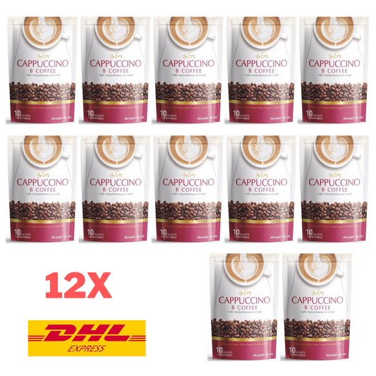 12x Be Easy B Coffee Cappuccino Instant Detox Drink Weight Loss Slim Diet 70kcal