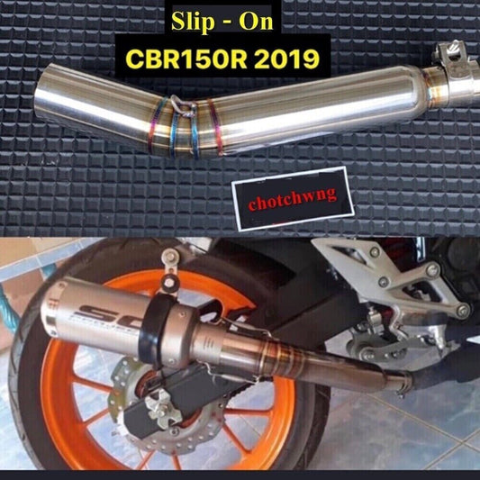 Slip On CBR150R 2019 Exhaust Pipe Motorcycle Neck Wear 2inch Stainless steel 304