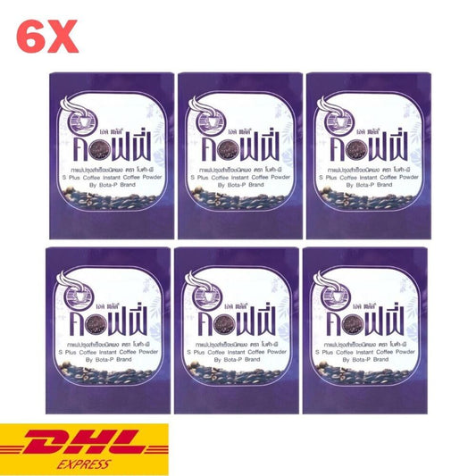 6x S Plus Bota-P Coffee Instant Powder Mix Diet Weight Control Burn Healthy