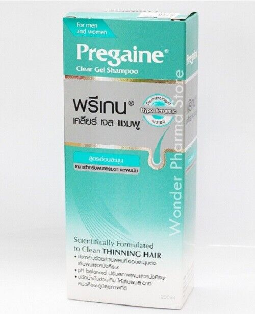 200ml Pregaine Clear Gel Shampoo Solution Hair Loss Oily Hair