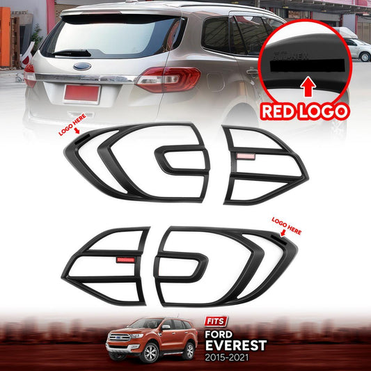Tail Lamp Light Cover Trim Matte Black fit Ford Everest SUV 2015-2020