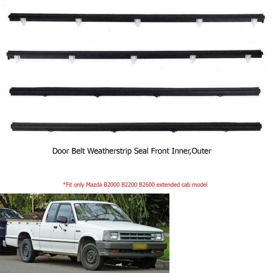 Outer Inner Door Belt Weatherstrip Seal For Mazda B2000 B2200 B2600 Extended Cab