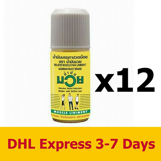 12x30ml Muay Thai Boxing Liniment Namman Muay Thai Oil Kickboxing Sport Training