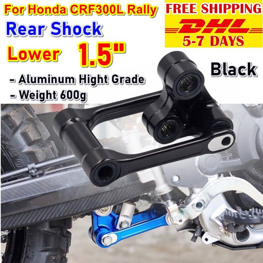 Rear Shock Sorter Set 1.5 inch For HONDA CRF 300 L RALLY Aluminum CNC Black