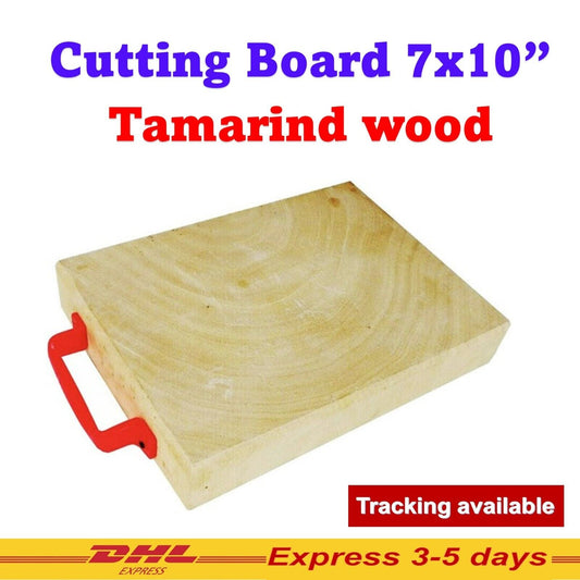 Cutting Board with Handle Tamarind Wood Chopping Butcher Thai Kitchen Tools