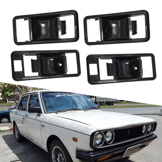 4PCs Inner Door Handle Front Rear Bezel Black FIT Toyota Corona 1970-73 RT81