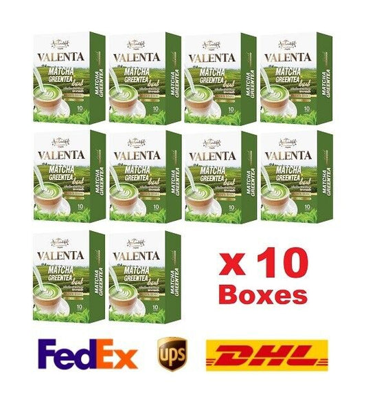 10x Valenta Instant Match Green Tea Weight Management High Fiber Detox Burn Slim