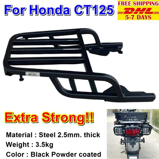 R7 Rear Rack For Honda Ct125 Trail 125 Hunter Luggage Carrier Box Black Carry