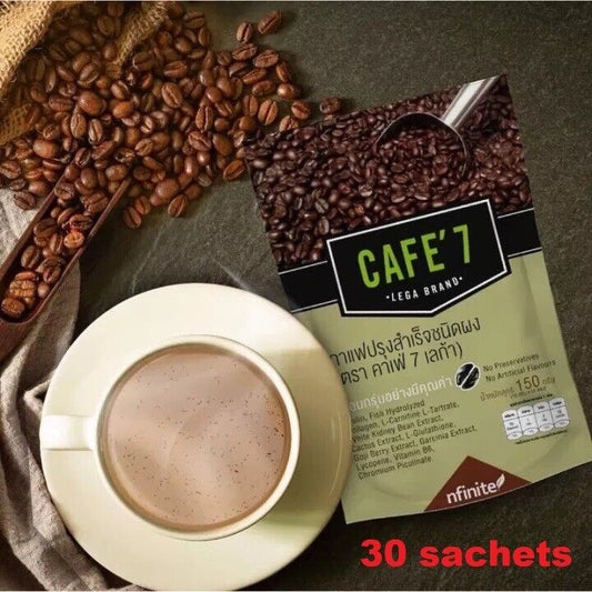 Cafe 7 Lega Instant Coffee Healthy No Trans Fat Weight Management 30 sachets