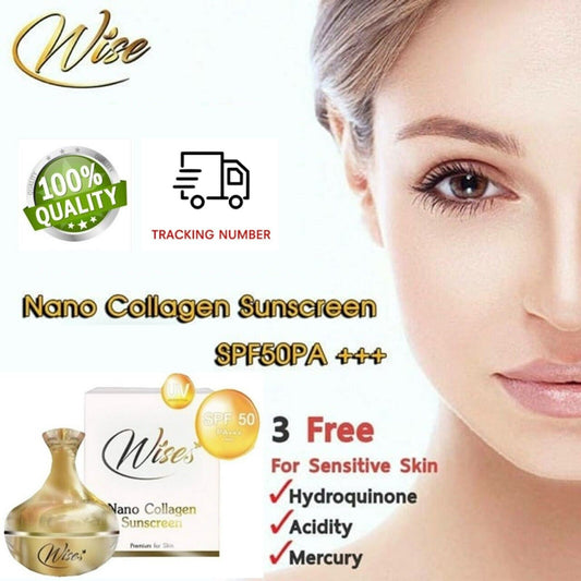WISE Nano Collagen SPF50 PA+++ Long Lasting Waterproof Smooth BB Acid Free NEW