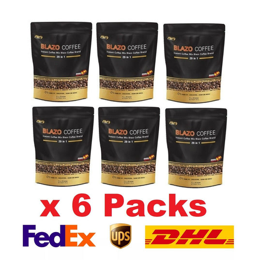 6x BLAZO THAI INSTANT COFFEE MIX 29-IN-1 SLIMMING DIET HERBALS HEALTHY