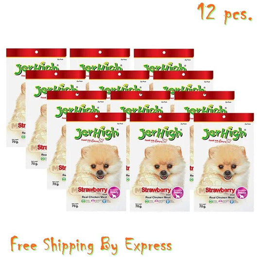 Jerhigh Strawberry Stick Dog Treat Puppy Snack Food Strong Bone Joint Healthy