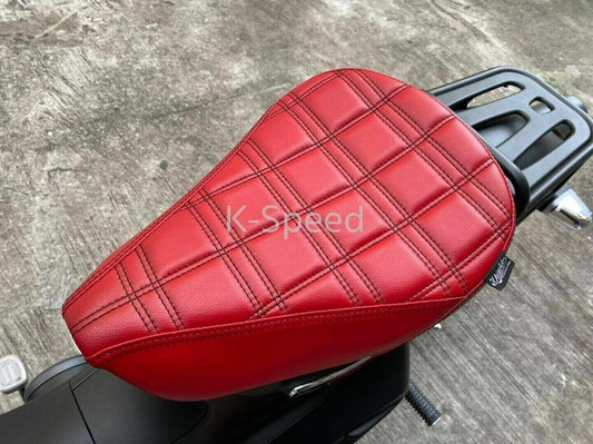 Diablo Seat Square Grid Red leather Honda super cub C125 2018 2019 2020