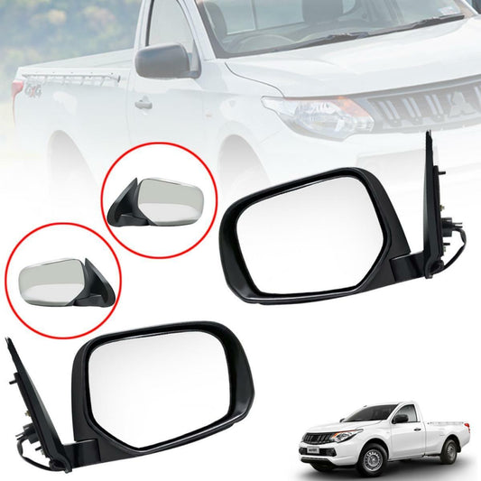 Side Mirror Electric 5 Wires Chrome For Mitsubishi Triton L200 MQ 2015-2018