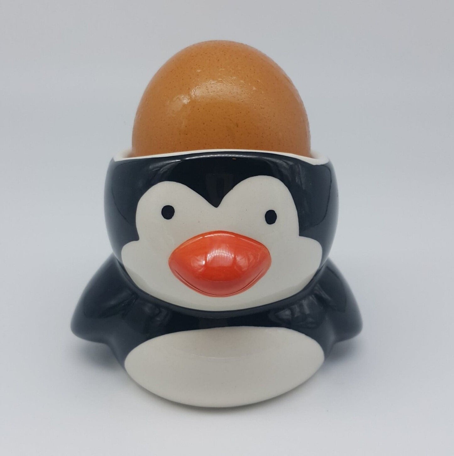 Penguin Egg Cup Holders Ceramic Holder Collectible Animal (Set 2)