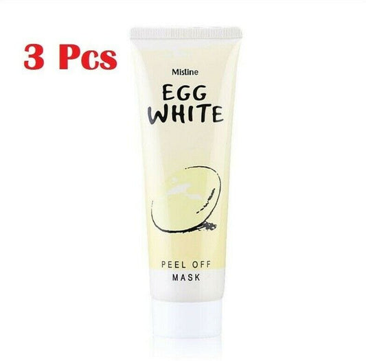 3x Mistine Egg White Peel Off Mask Whitening Poreless Anti-Blackhead Acne 85 g