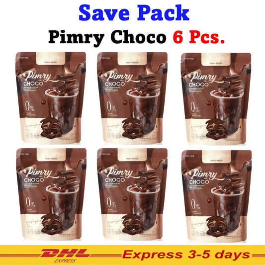 6x Pimry Pie Choco Instant Drink No Sugar Weight Control Slim Shape Delicious