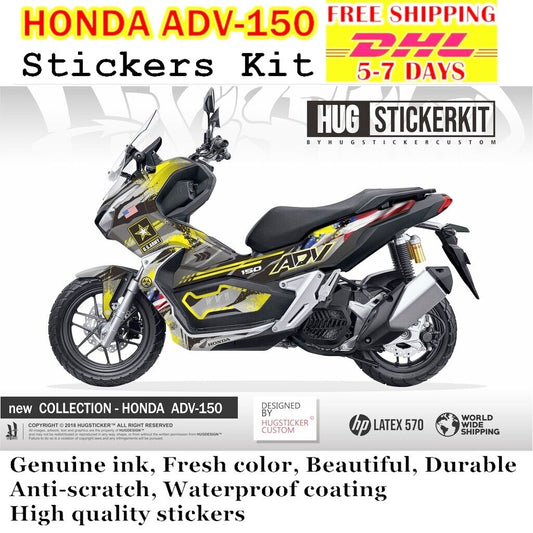 Stickers Kit For Honda Adv 150 y 2021 22 Genuine Ink Anti Scratch Waterproof 10