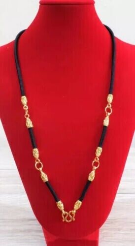Necklace Rope Gold Plated for Hanging 5 Pendant Thai Buddha Amulet 26"inch