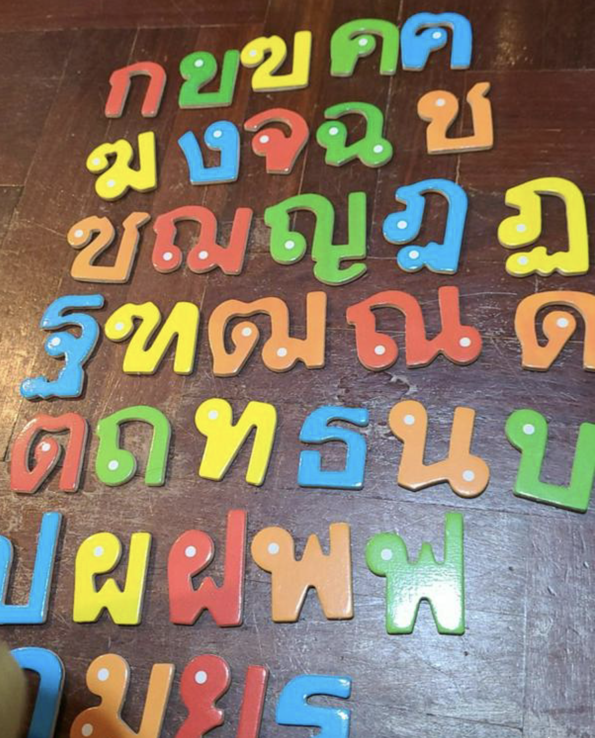 Wooden Magnet Thai Consonants 44 Letters ¡-Î Set To Learn Practice Thai Fun Toy