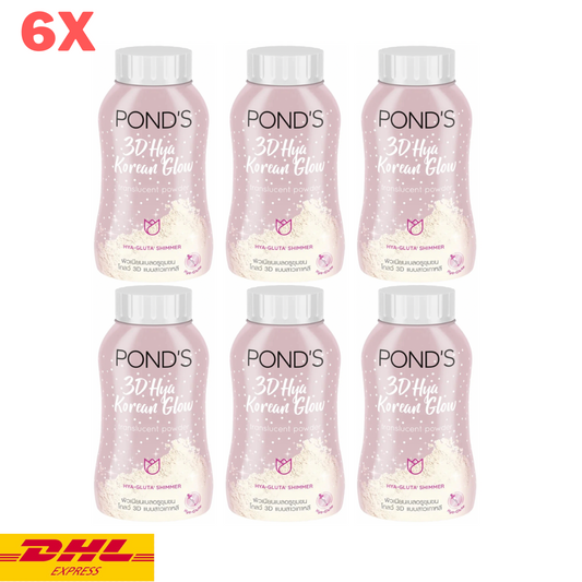 6x Pond's 3D Hya Korean Glow Powder Gluta Shimmer for Face Body Brightening 50g