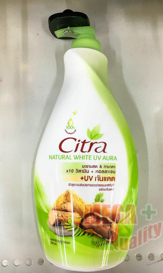 590ml Citra Natural White UV Fresh Tamarind + Tanaka UV Filter Hand Body Lotion