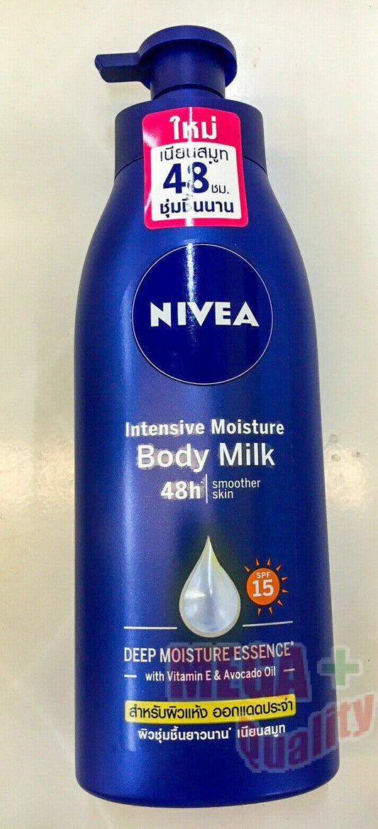 Nivea Intensive Moisture Body Milk Lotion 48h Smoother For Dry Skin SPF15 350ml