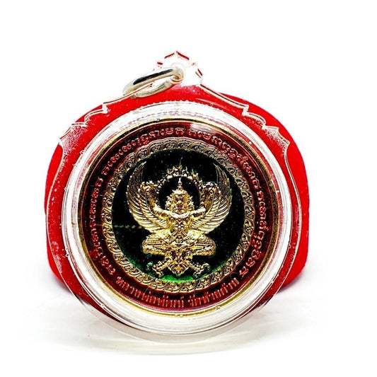 Wessuwan God Garuda Waterproof Huayduan Pendant LP Pat Wat Thai Buddha Amulet
