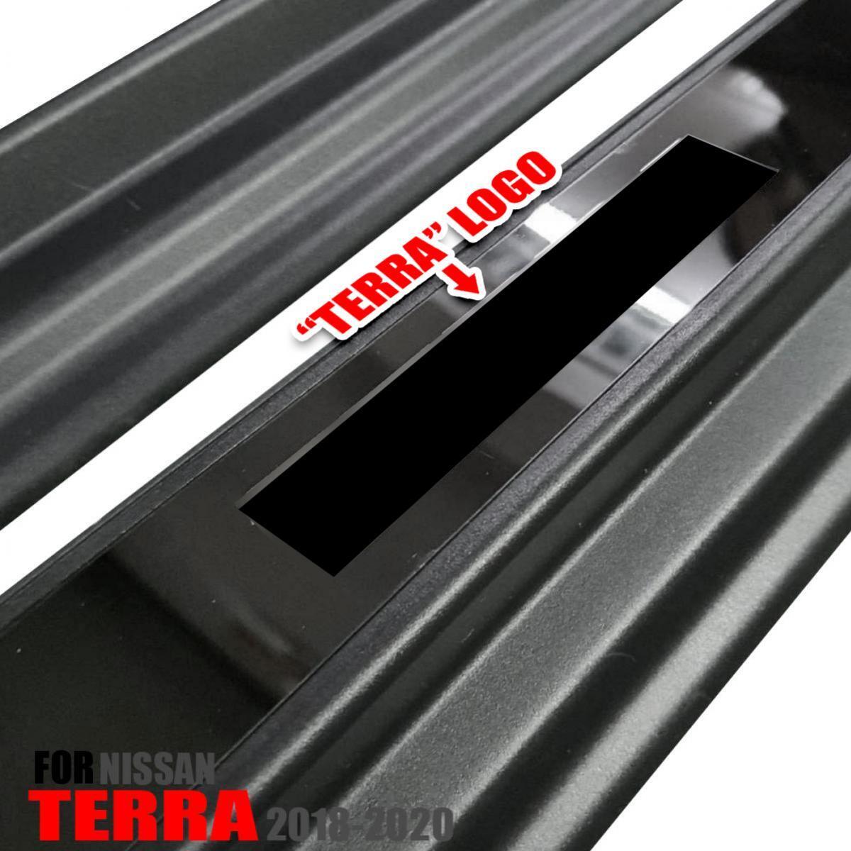 For Nissan Terra SUV 2018-2020 Set 4PCs Scuff Plate Door Step Sill Black Chrome