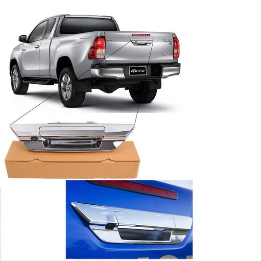 Chrome Tailgate Rear Handle With Camera For Toyota Hilux SR5 2015-17 M70 M80